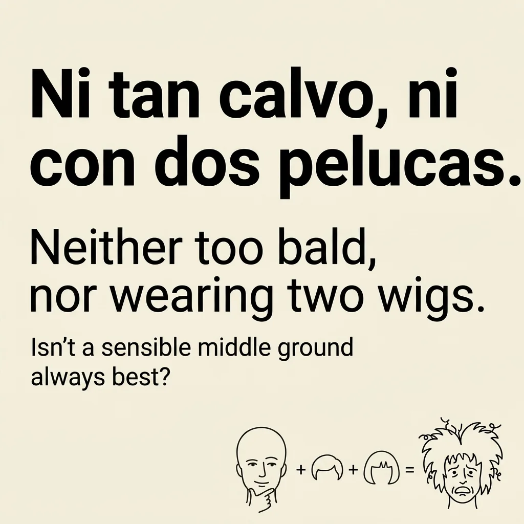 /cognitive-memetics/sayings/2026-05-11-saying-18/ni-tan-calvo-dos-pelucas.webp