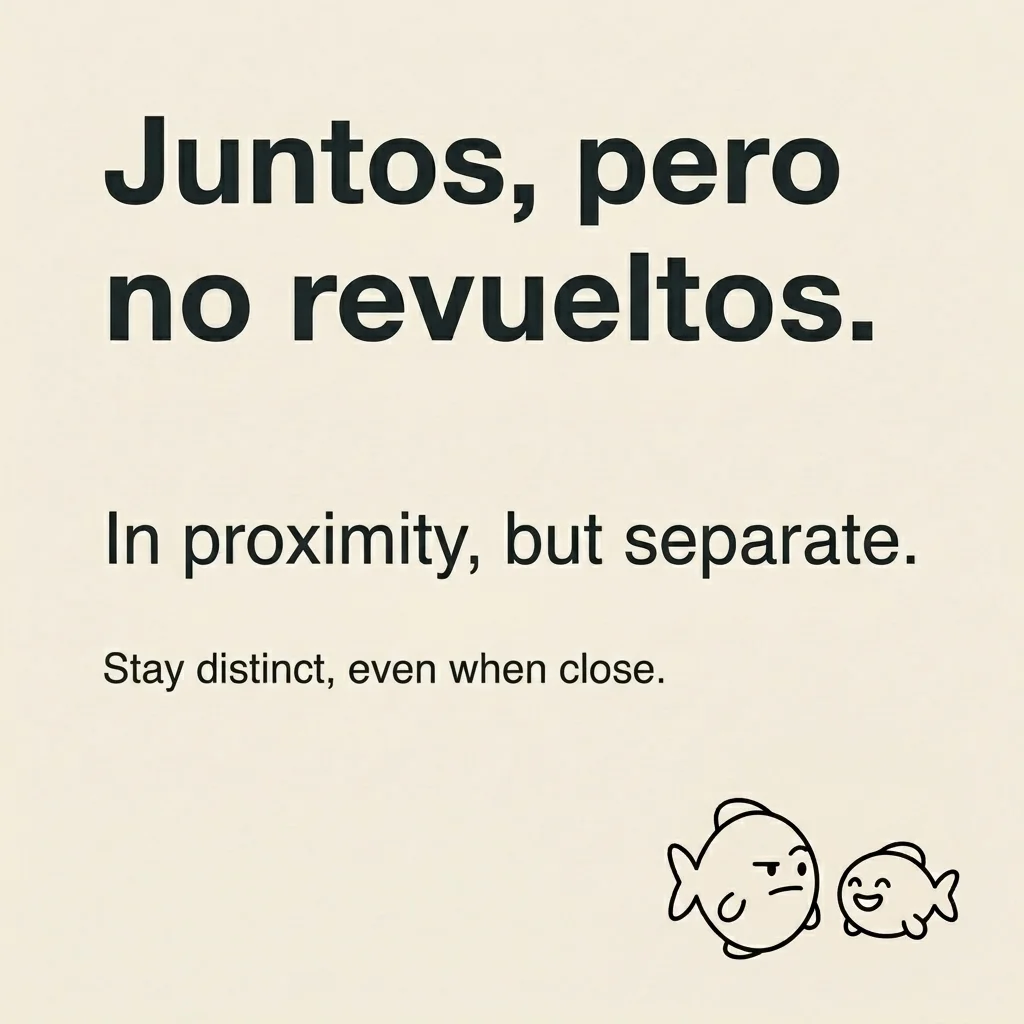 /cognitive-memetics/sayings/2026-06-01-saying-21/juntos-pero-no-revueltos.webp